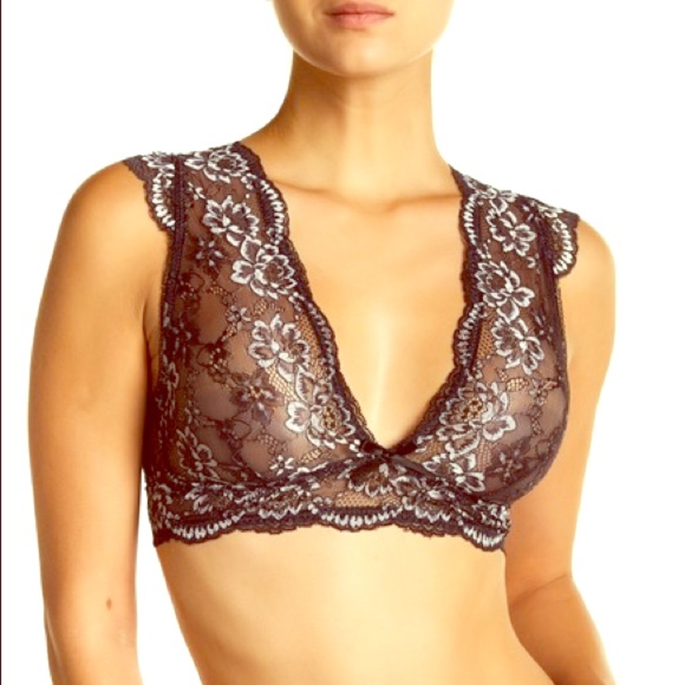 Sam Edelman Cap Sleeve Lace Bralette